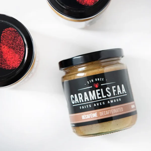 Pot de caramel décaféiné de Caramels F.A.A